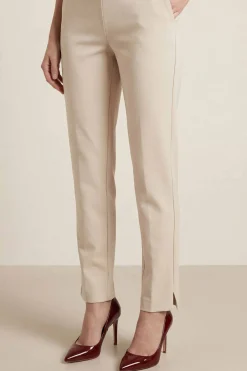 Beige Women Pants-447960118