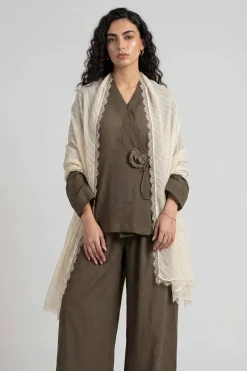 Beige Women Scarf-447882118