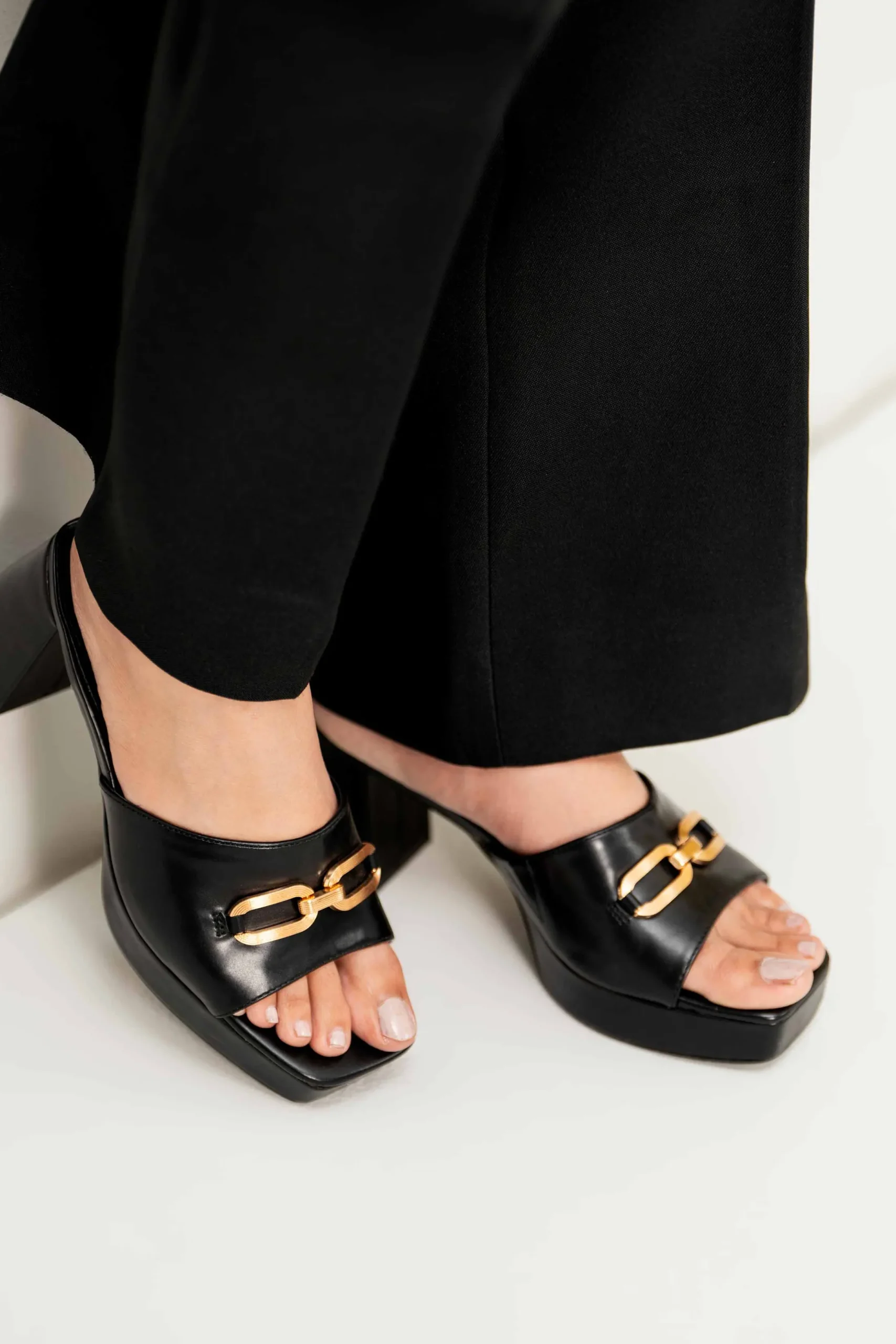 Black Block Heels-440692903