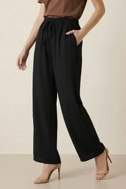 Black Women Pants-447980103