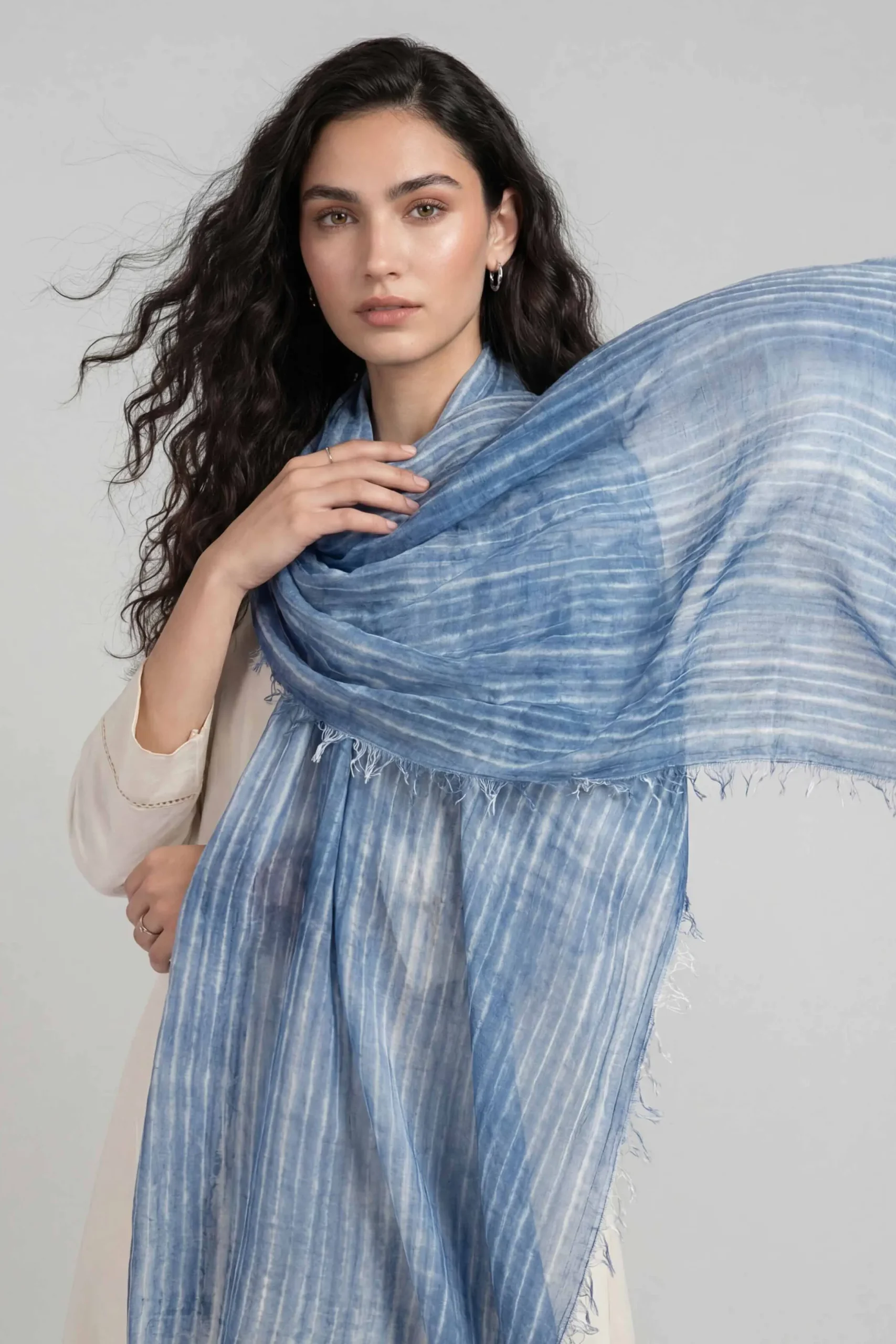 Blue Women Scarf-447802108