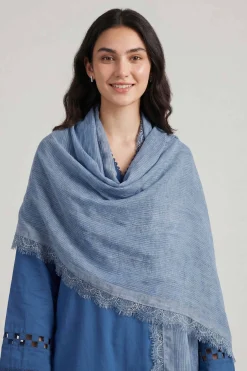 Blue Women Scarf-447892108