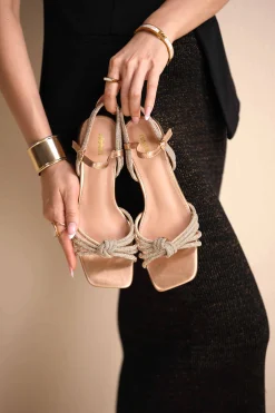 Champagne Block Heels-445192916