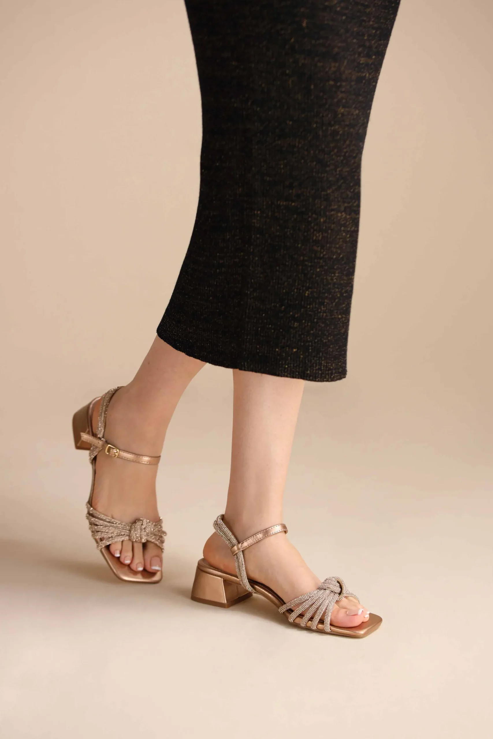Champagne Block Heels-445192916