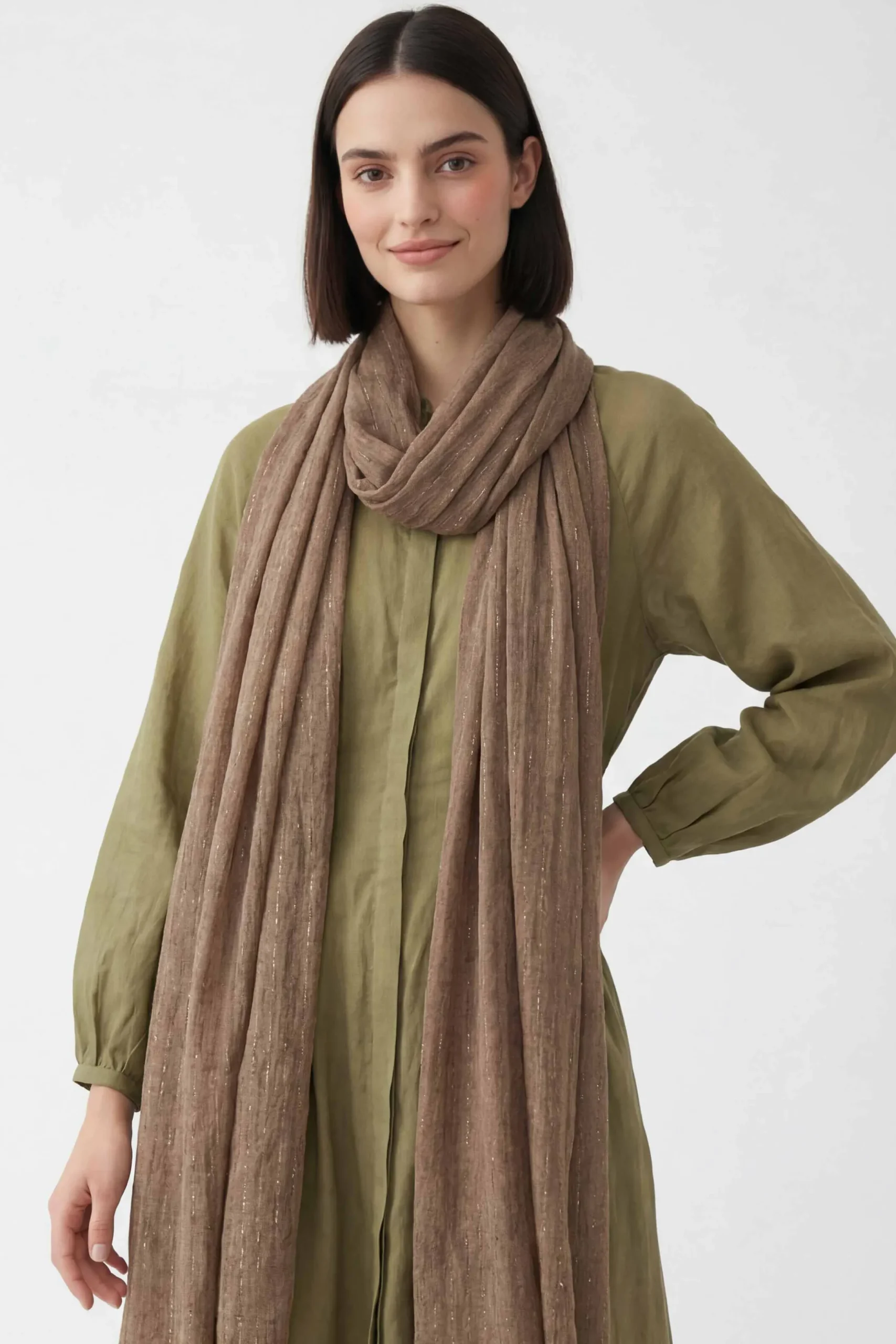 Coffee Women Scarf-443422117