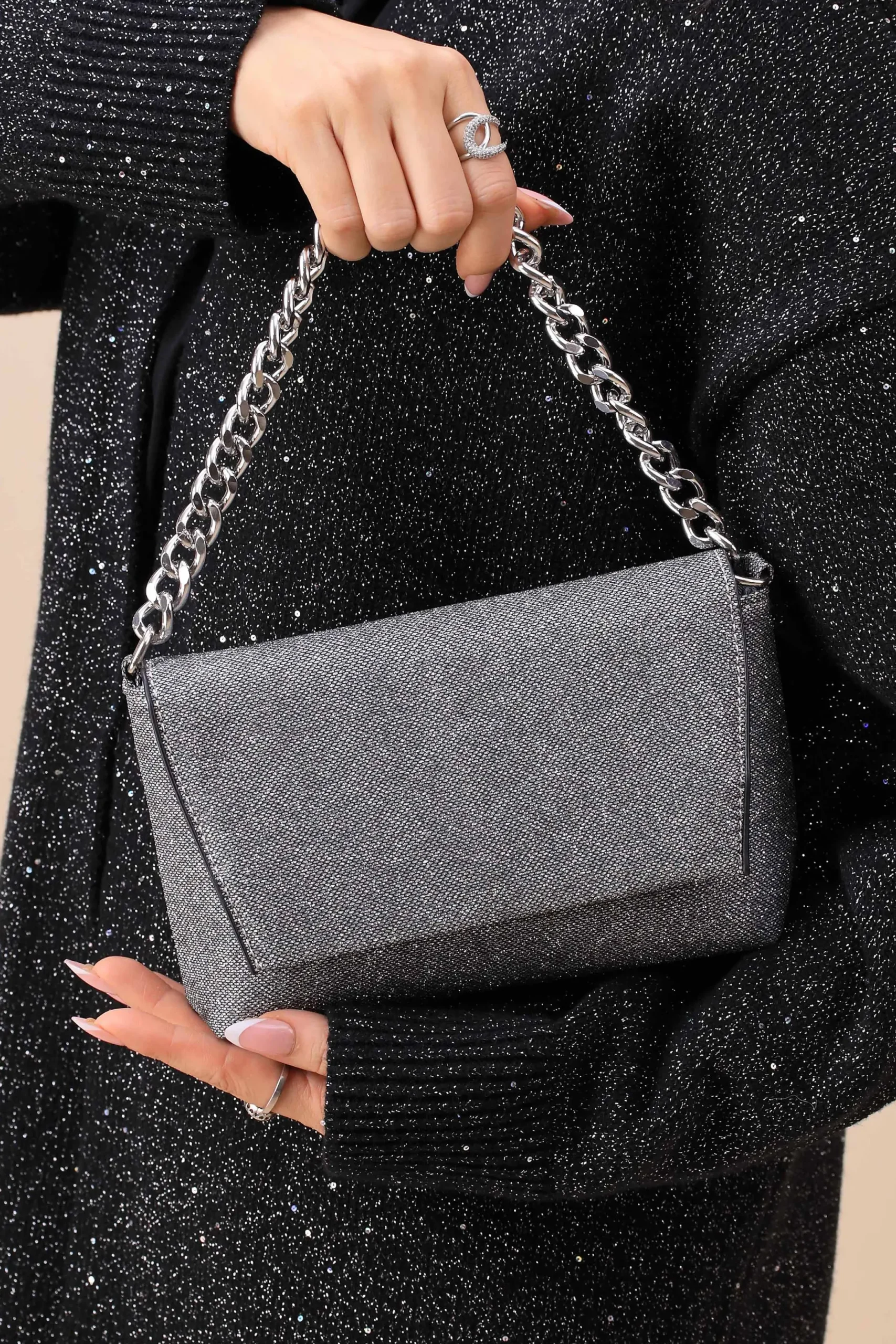 Dark Grey Clutch-445752121