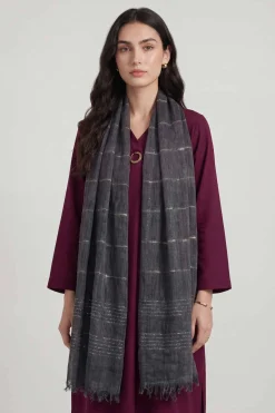 Dark Grey Women Scarf-447772120