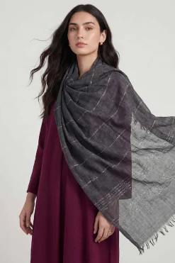 Dark Grey Women Scarf-447772120