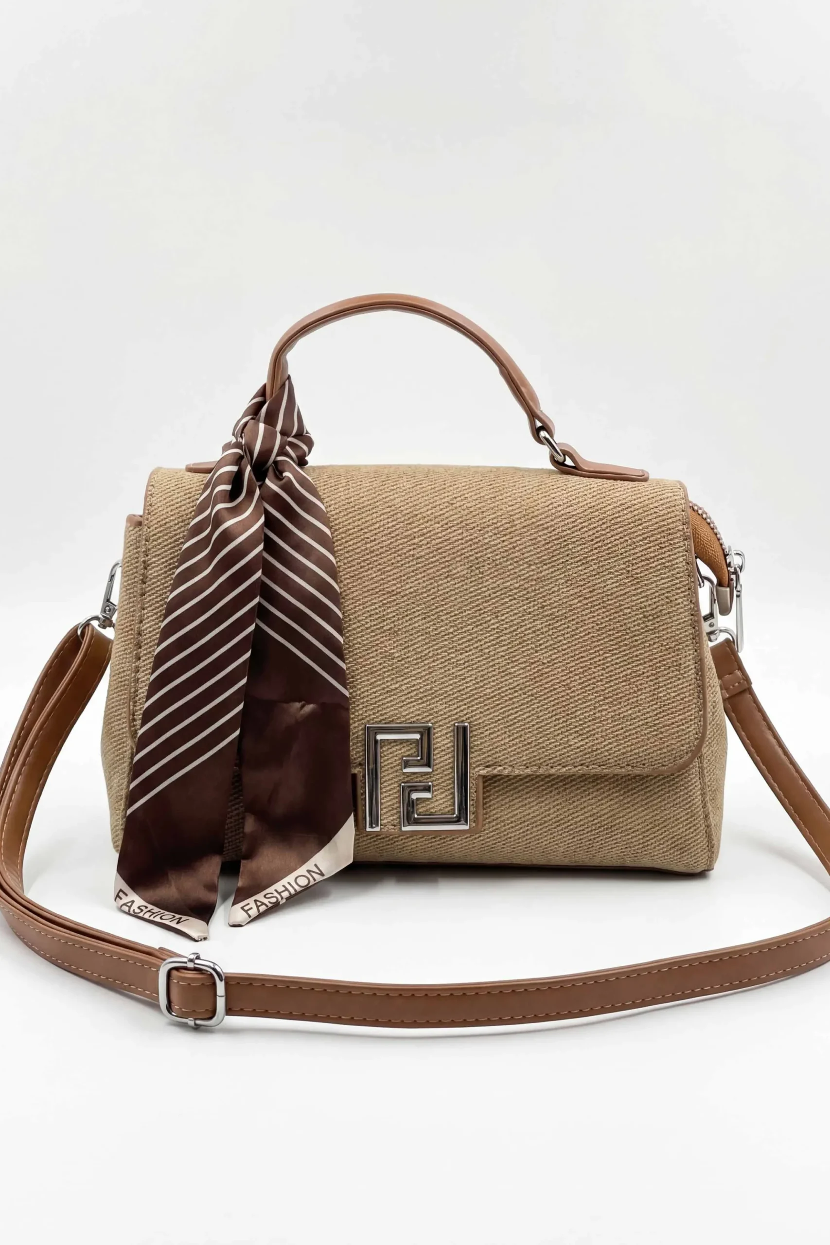 Dark Khaki Hand Bag-449172129