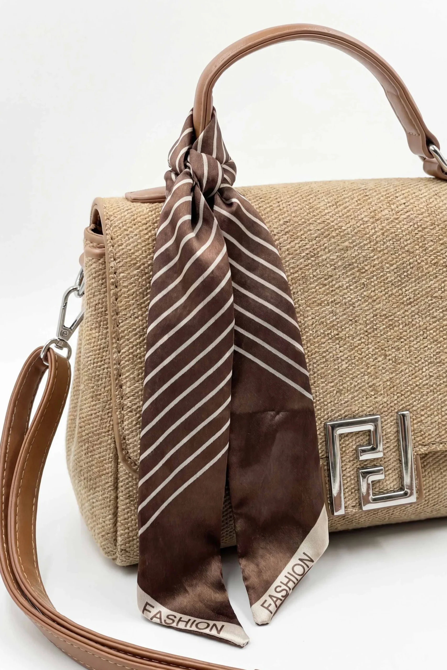 Dark Khaki Hand Bag-449172129