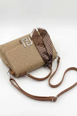 Dark Khaki Hand Bag-449172129