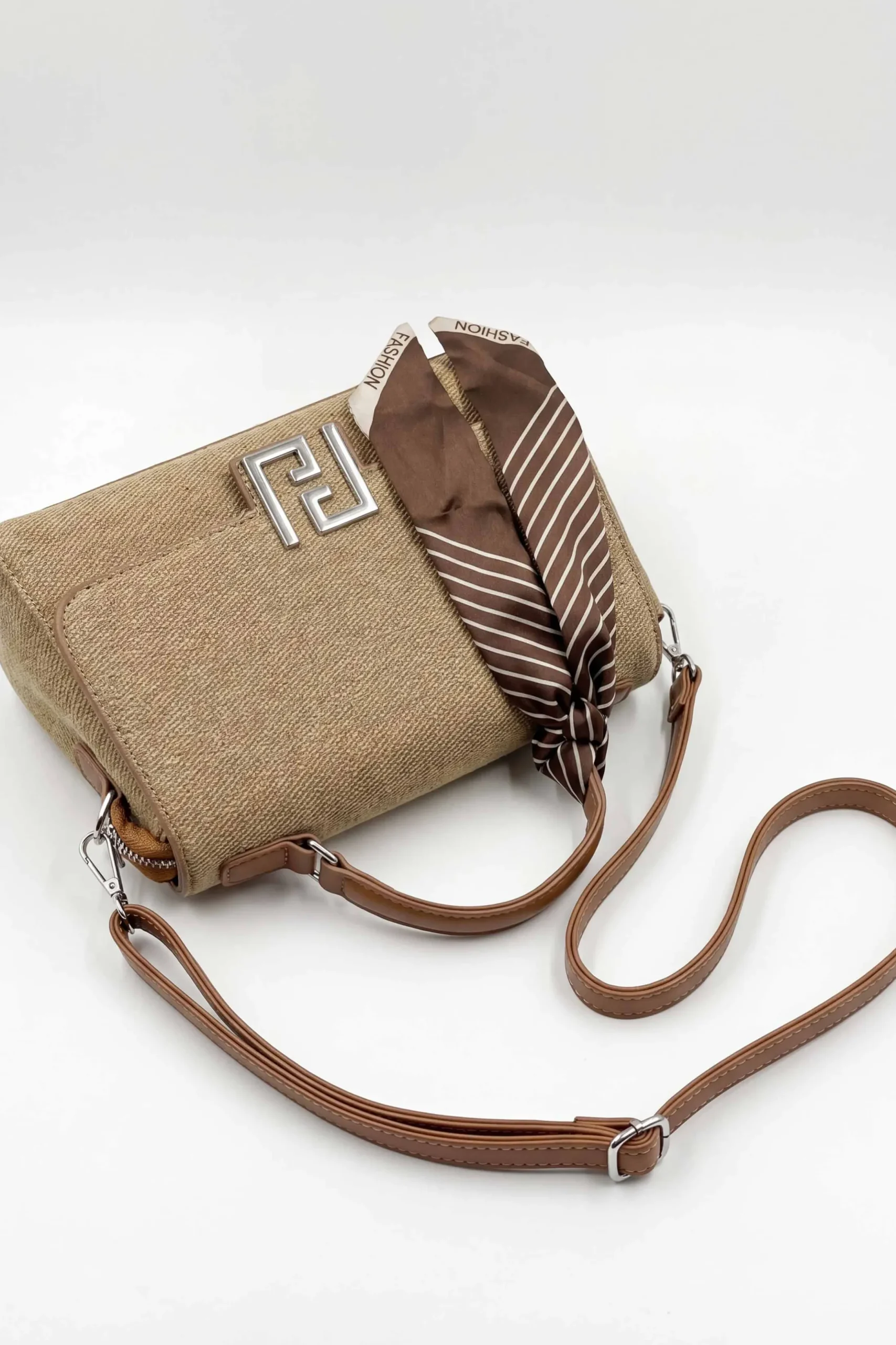 Dark Khaki Hand Bag-449172129