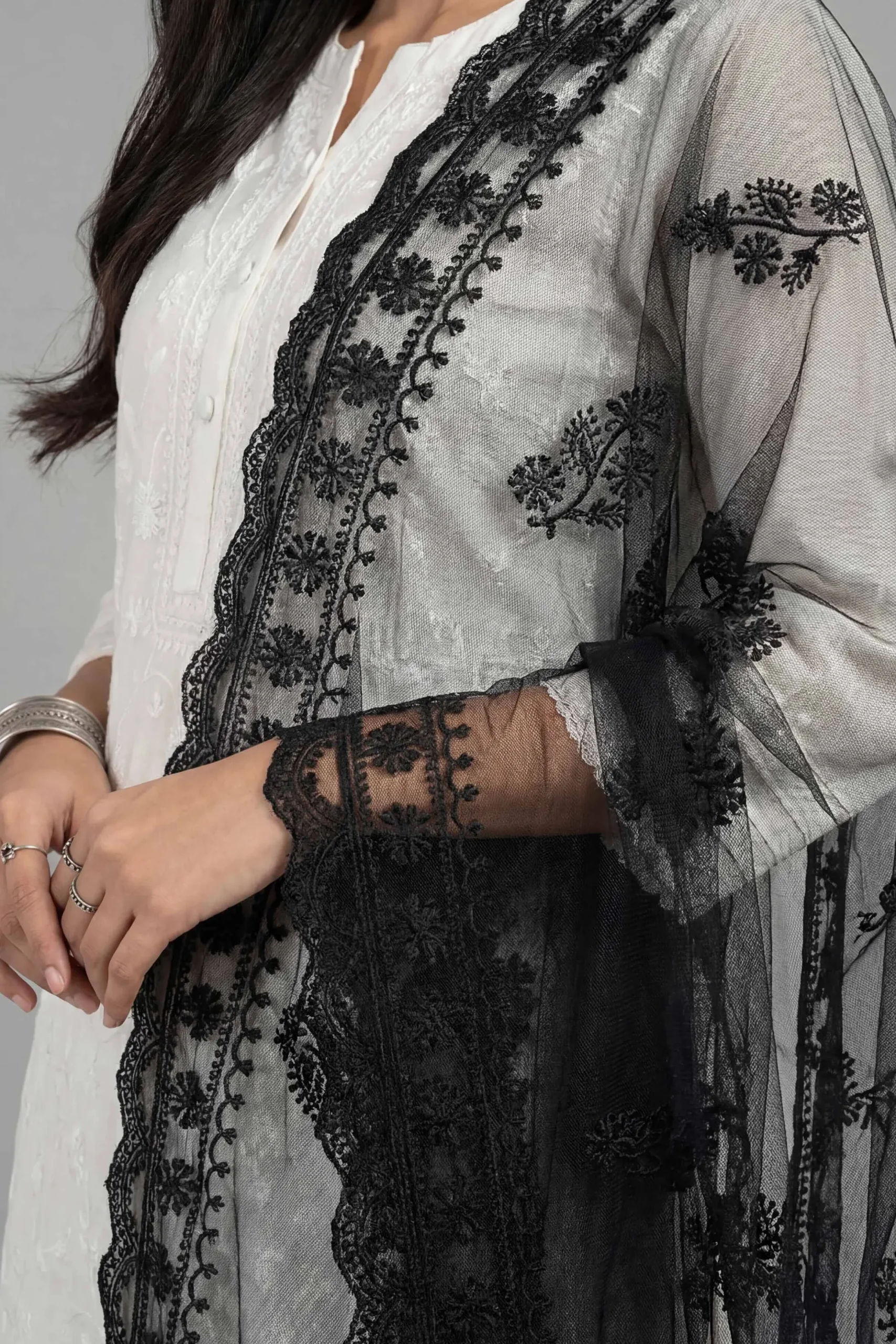 Embroidered Dupatta - KFE26-124