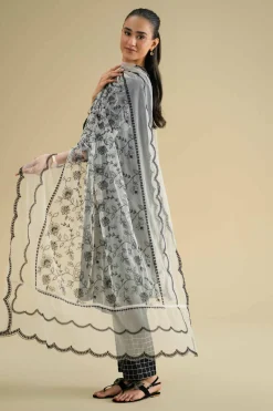 Embroidered Dupatta - KFE26-123