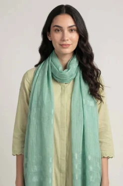 Green Women Scarf-447782104