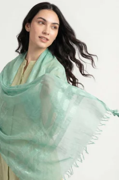 Green Women Scarf-447782104