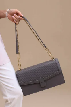 Grey Shoulder Bag-445642111