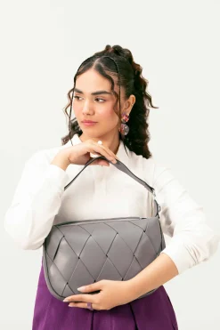 Grey Shoulder Bag-440912111