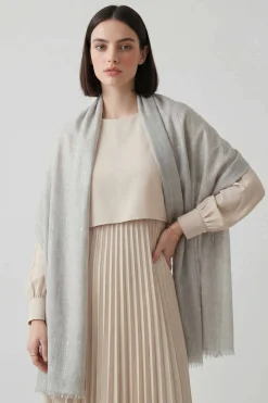 Grey Women Scarf-443392111