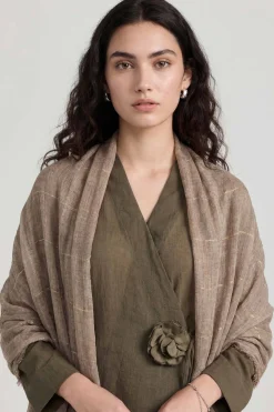 Khaki Women Scarf-447772130
