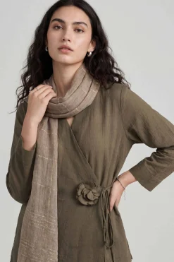 Khaki Women Scarf-447772130