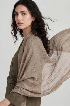 Khaki Women Scarf-447772130