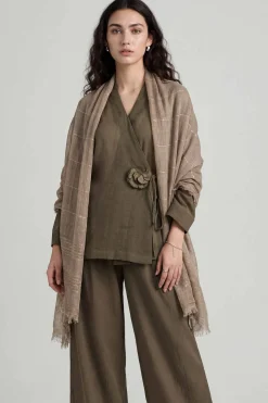 Khaki Women Scarf-447772130
