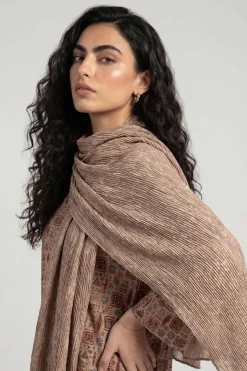 Khaki Women Scarf-447922130
