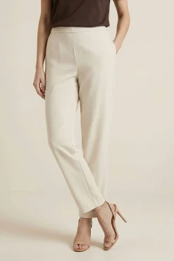 Light Beige Women Pants-447960126