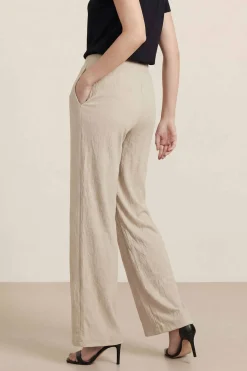 Light Beige Women Pants-447950116