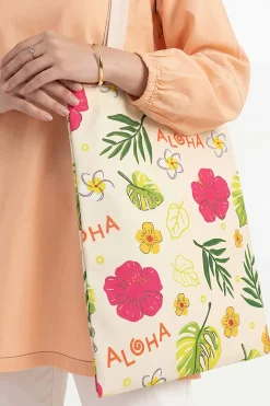 Off White Fabric Bag-448282107