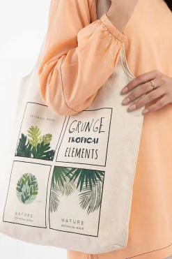 Off White Fabric Bag-448252107