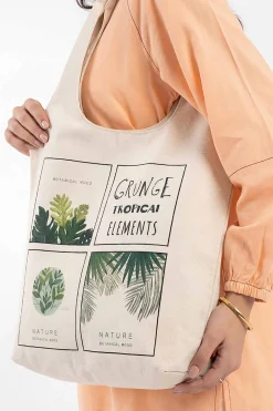 Off White Fabric Bag-448252107