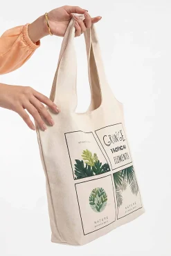 Off White Fabric Bag-448252107