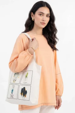 Off White Fabric Bag-448212107