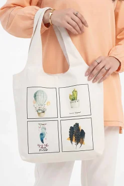 Off White Fabric Bag-448212107