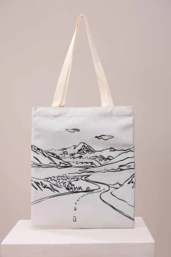 Off White Fabric Bag-443722107