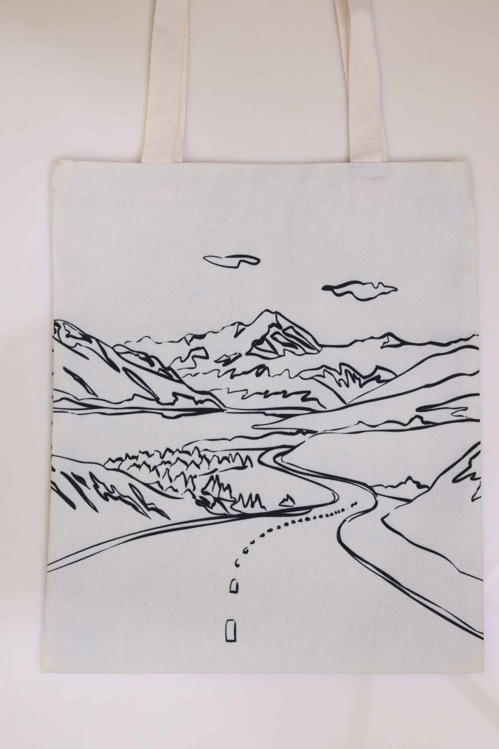 Off White Fabric Bag-443722107