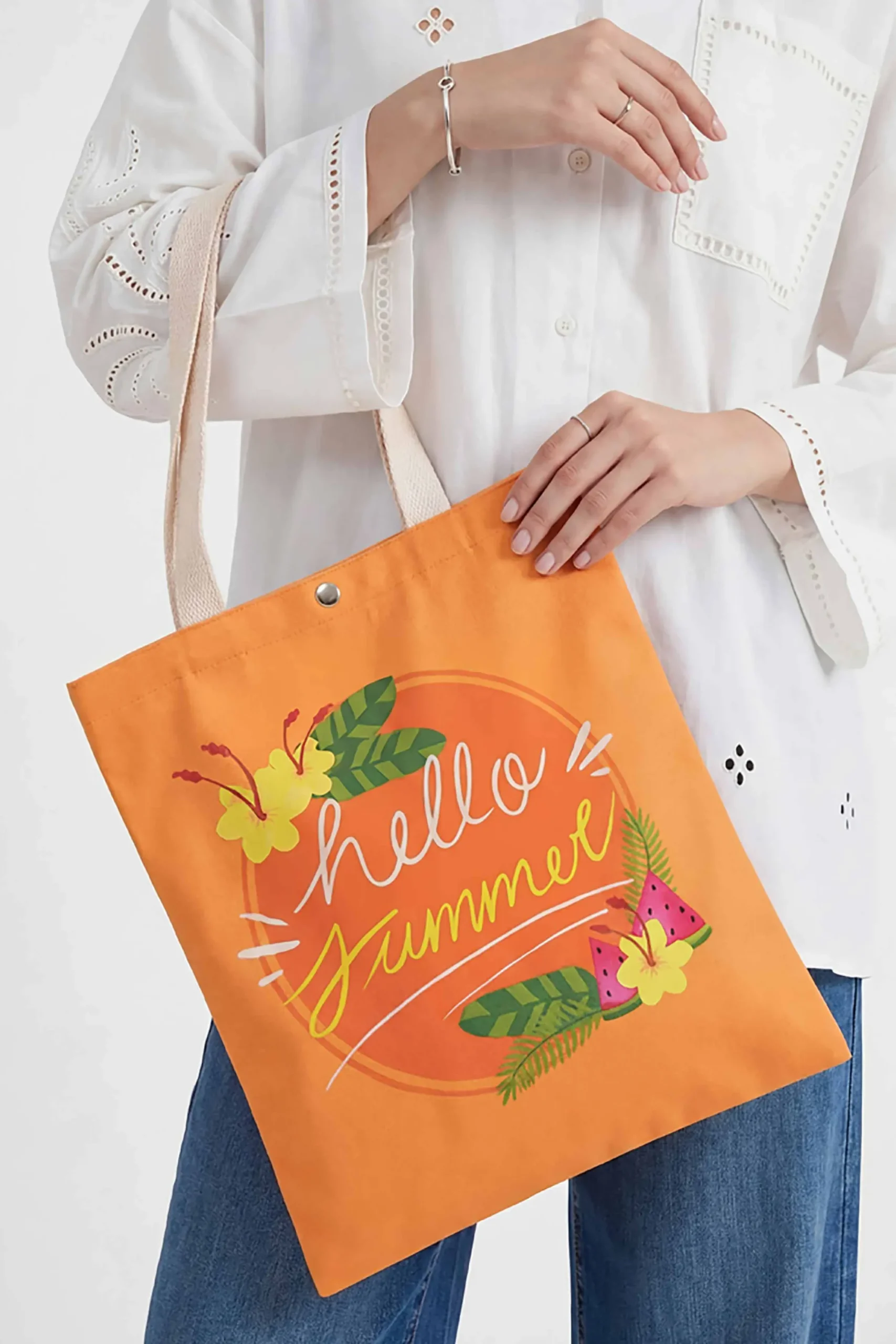 Orange Fabric Bag-448292106