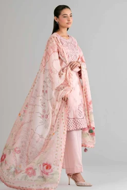 3 Piece - Digital Printed Embroidered Suit - 42601704