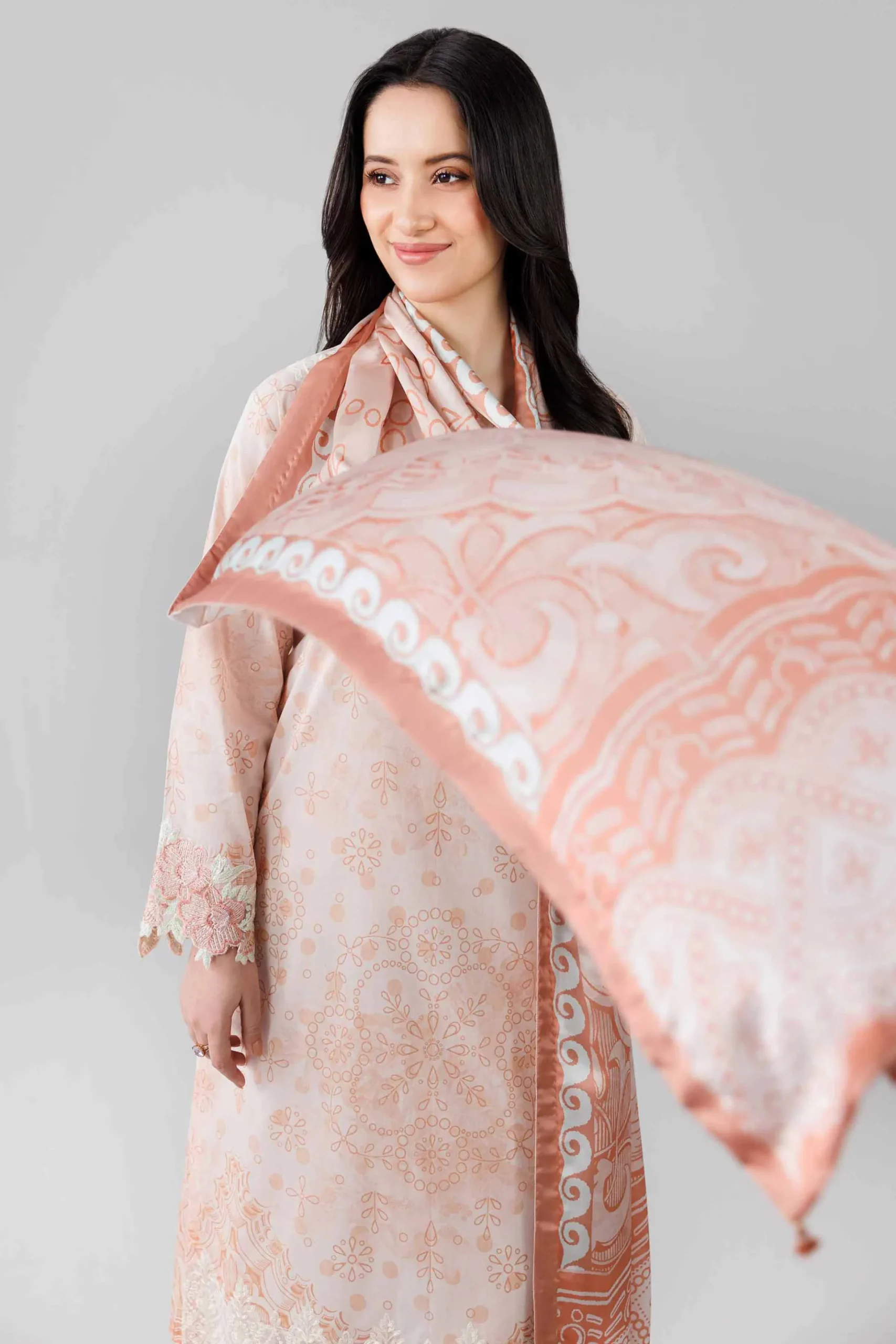 3 Piece - Digital Printed Embroidered Suit - 42601800