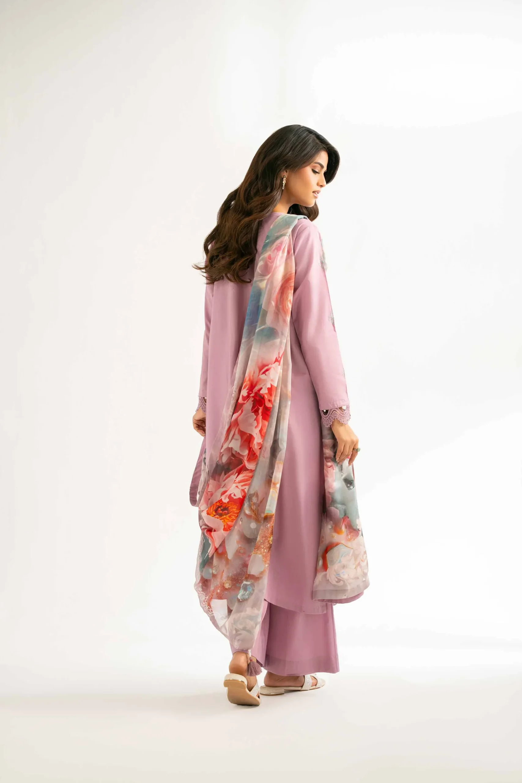 3 Piece - Digital Printed Embroidered Suit - 42501833