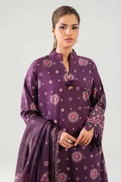 3 Piece - Digital Printed Embroidered Suit - 42502860
