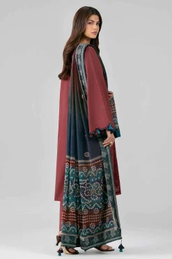 3 Piece - Digital Printed Embroidered Suit - 42601828