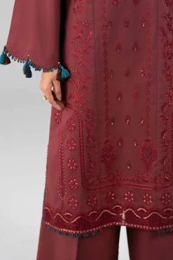 3 Piece - Digital Printed Embroidered Suit - 42601828