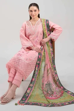 3 Piece - Digital Printed Embroidered Suit - 42601317
