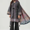 3 Piece - Digital Printed Embroidered Suit - 42502859
