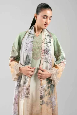 3 Piece - Digital Printed Embroidered Suit - 42601214