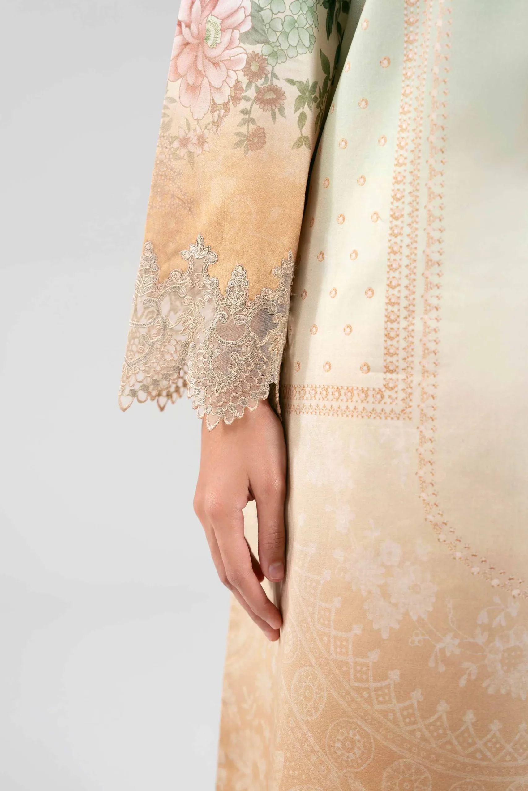 3 Piece - Digital Printed Embroidered Suit - 42601214