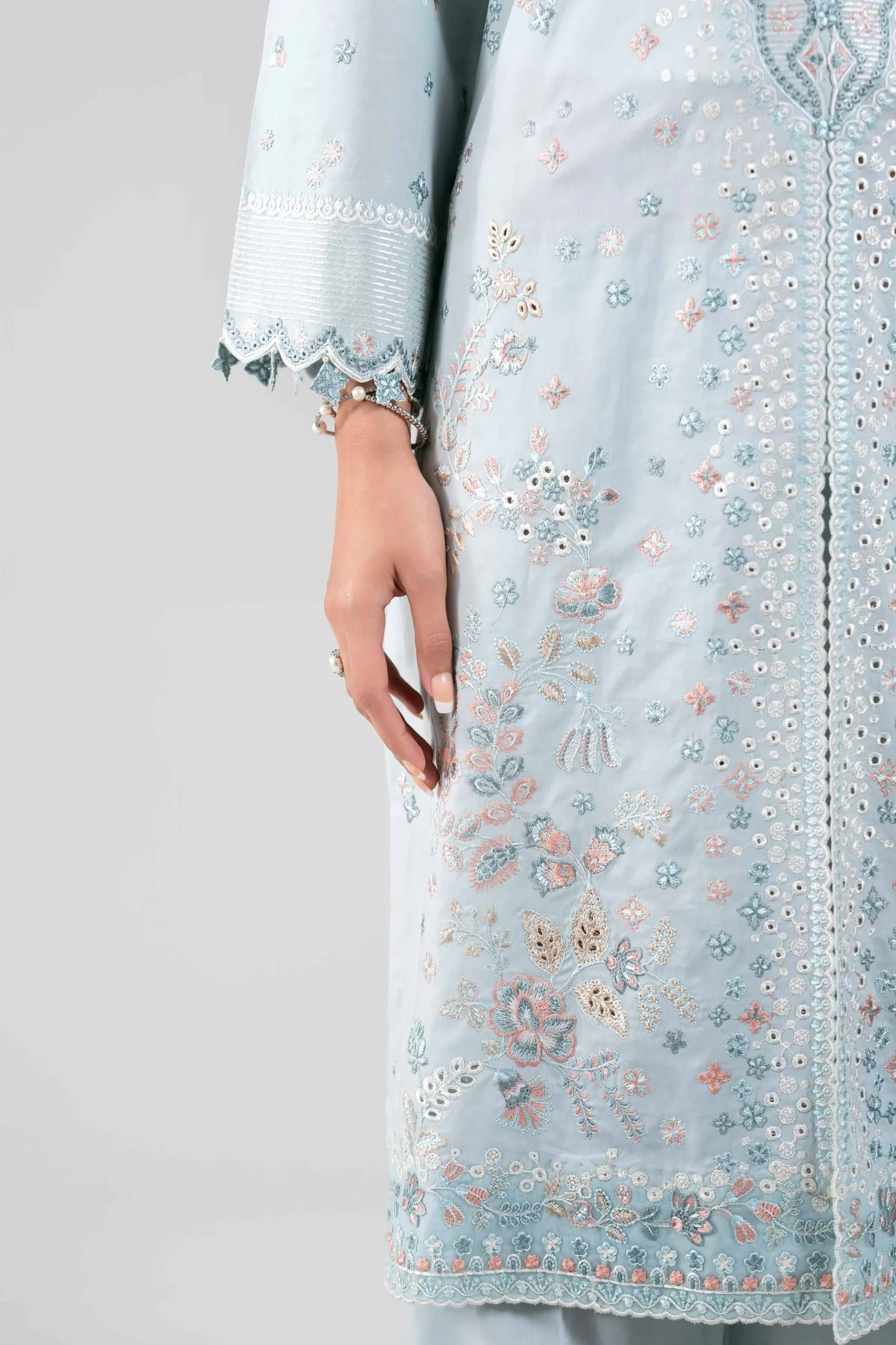 3 Piece - Digital Printed Embroidered Suit - 42601309